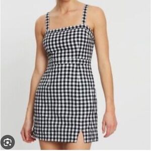 Abercrombie & Fitch Women's Gingham Dress Size SM Black White 90's Y2K‎